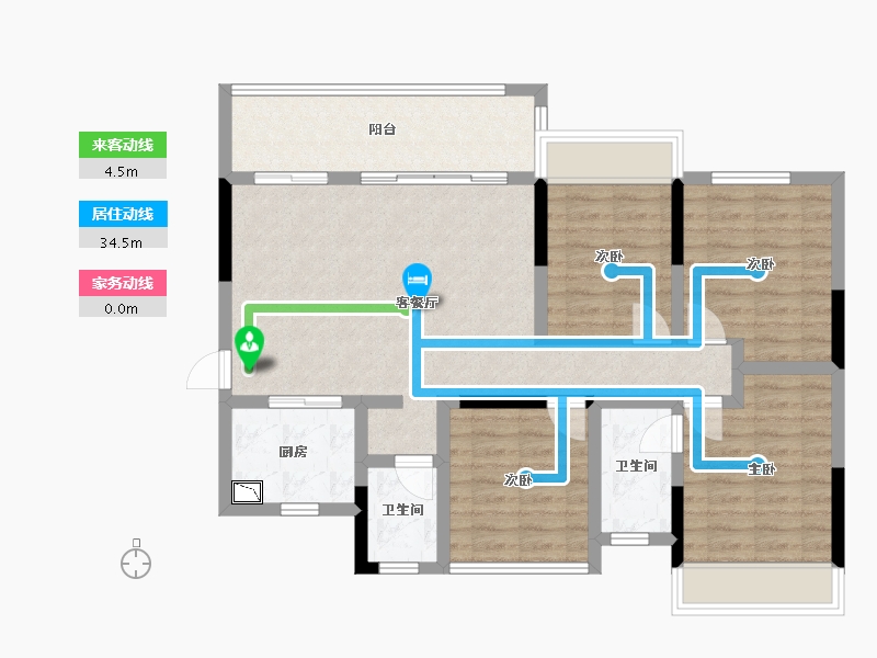 广西壮族自治区-桂林市-桂林彰泰红博学府-95.37-户型库-动静线