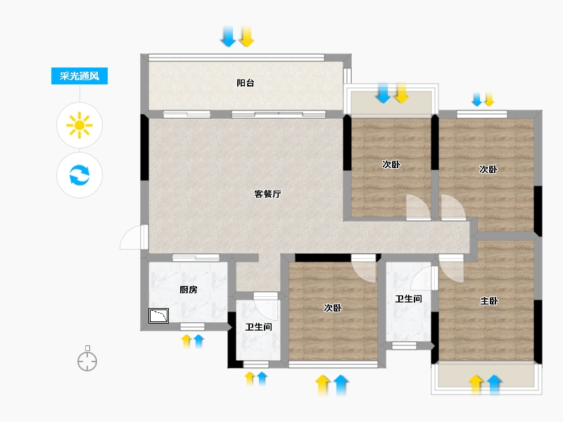 广西壮族自治区-桂林市-桂林彰泰红博学府-95.37-户型库-采光通风