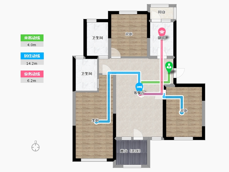 河北省-廊坊市-丽嘉·新航城-92.35-户型库-动静线