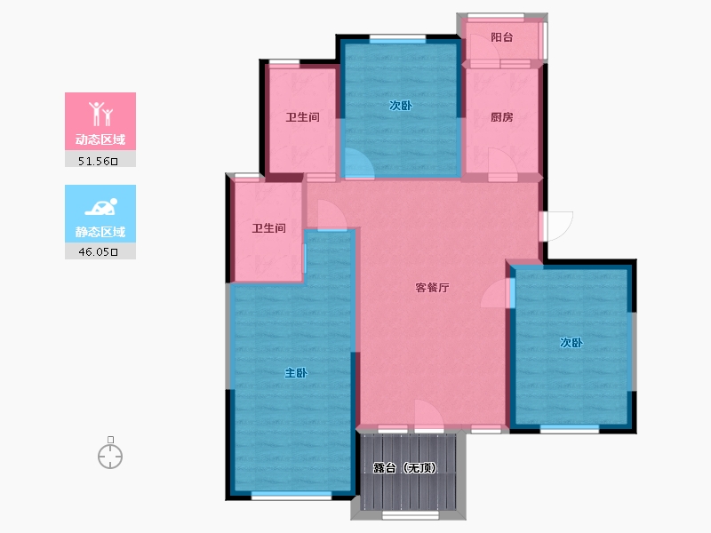 河北省-廊坊市-丽嘉·新航城-92.35-户型库-动静分区