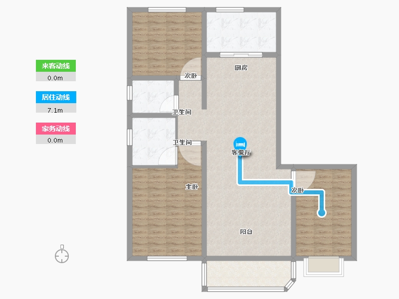 山西省-临汾市-金域蓝湾-114.00-户型库-动静线