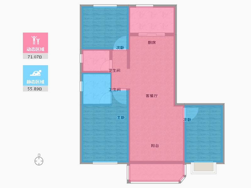 山西省-临汾市-金域蓝湾-114.00-户型库-动静分区