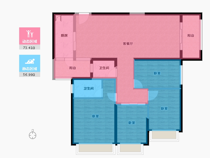 云南省-昆明市-海伦国际-117.04-户型库-动静分区