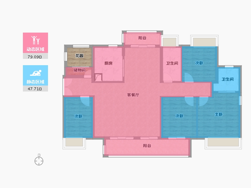 广东省-清远市-保利天汇朗园-117.51-户型库-动静分区