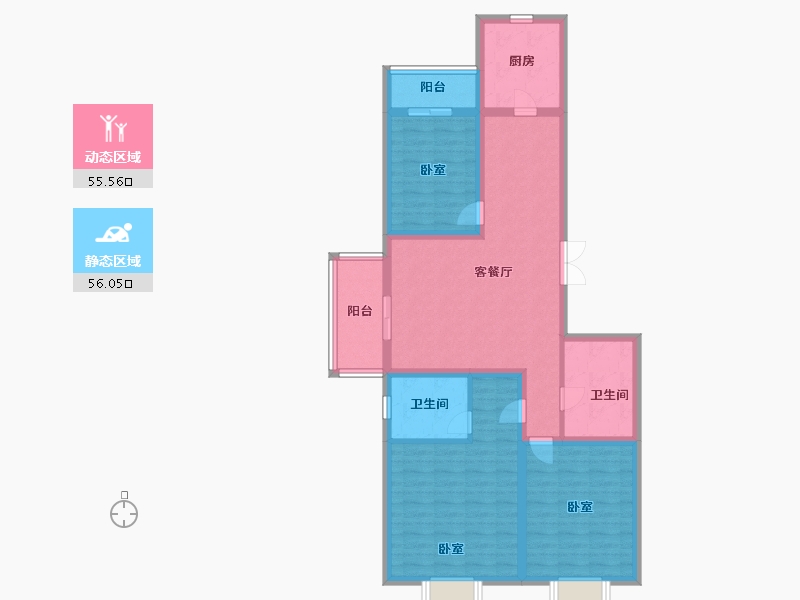 山西省-太原市-华康悦府-99.19-户型库-动静分区