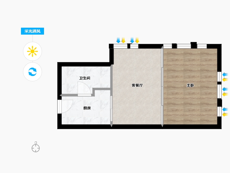 内蒙古自治区-呼和浩特市-巨华·巨宝大厦-36.67-户型库-采光通风