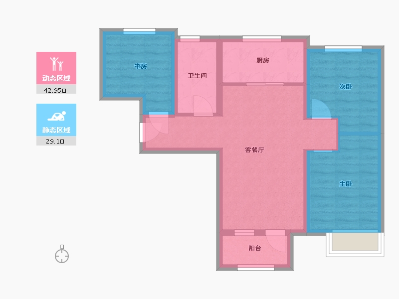 河北省-廊坊市-永定河孔雀城莱茵河谷凡尔赛花园-63.24-户型库-动静分区