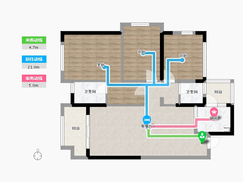 广西壮族自治区-桂林市-宏湖中央城-85.33-户型库-动静线