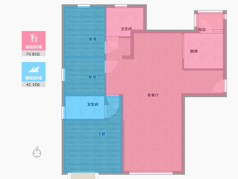 内蒙古自治区-包头市-包头恒大麓山庄园-103.00-户型库-动静分区