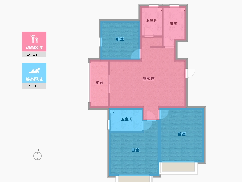 河北省-廊坊市-狮子城丁香园-81.00-户型库-动静分区