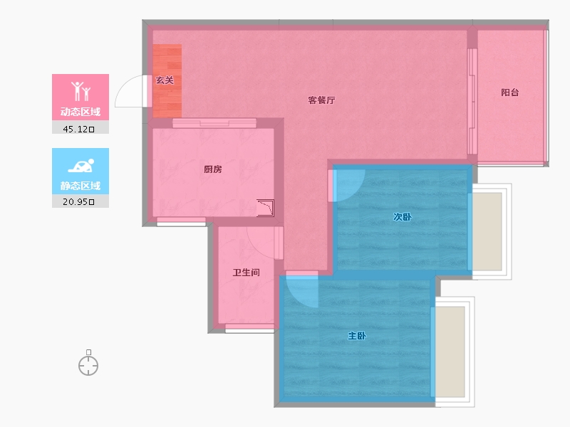 广西壮族自治区-柳州市-彰泰江与城-58.34-户型库-动静分区