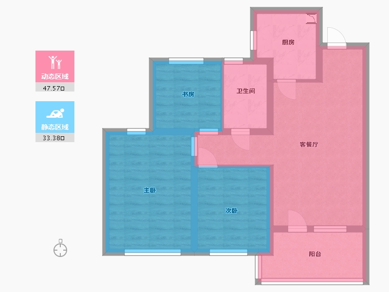 河北省-廊坊市-牛驼温泉孔雀城-71.20-户型库-动静分区