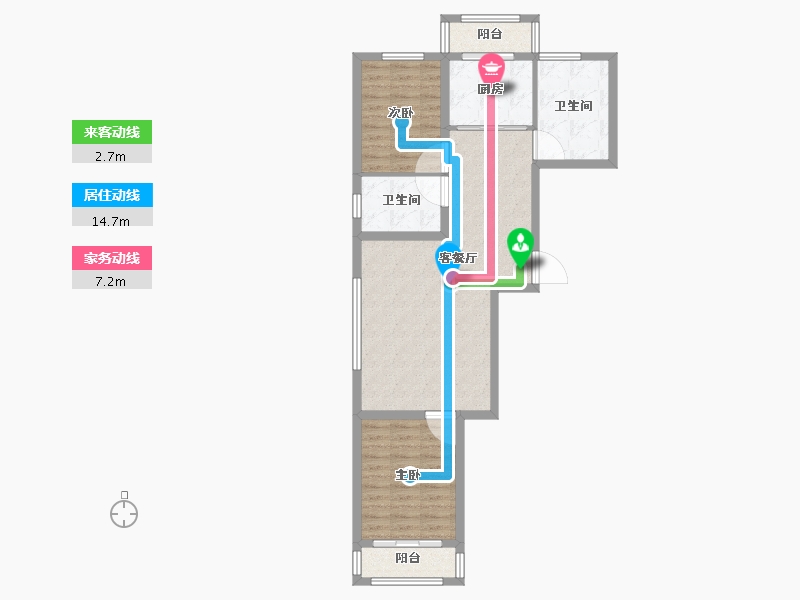 河北省-承德市-金牛山庄牛津郡-83.20-户型库-动静线