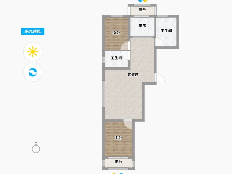 河北省-承德市-金牛山庄牛津郡-83.20-户型库-采光通风