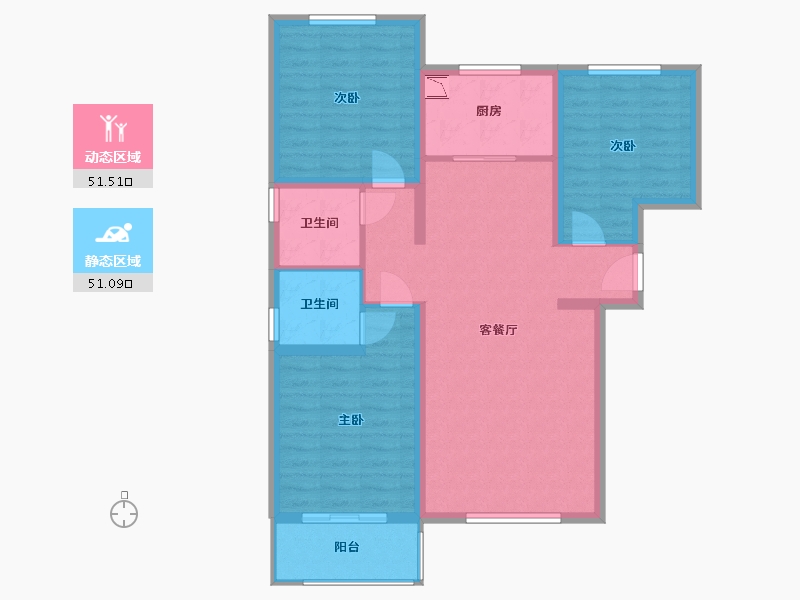 河北省-保定市-朝阳原著-91.69-户型库-动静分区