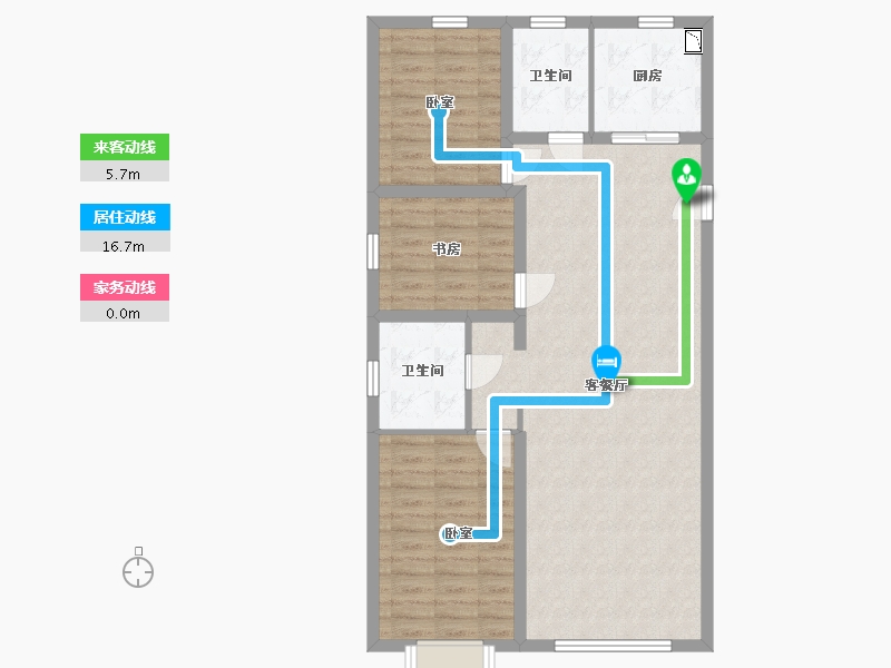 内蒙古自治区-包头市-壹品府-94.61-户型库-动静线