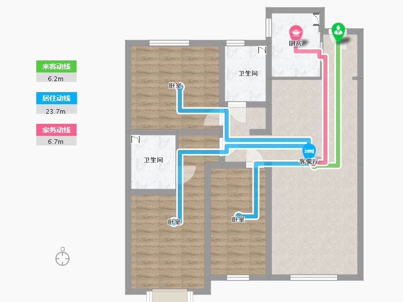 内蒙古自治区-呼和浩特市-巨华·融城百汇-92.85-户型库-动静线