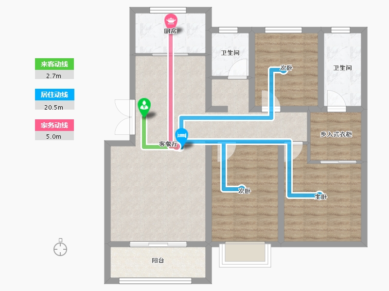 山西省-临汾市-悦尚城-88.96-户型库-动静线