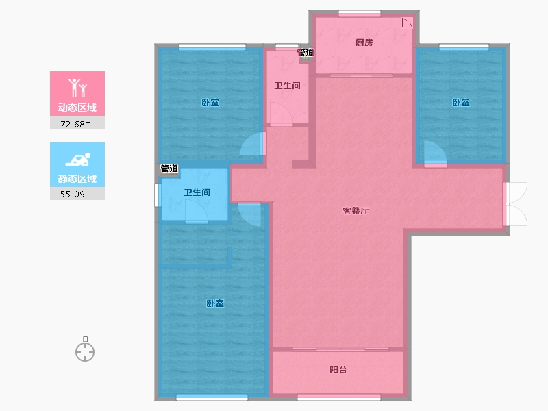 山西省-大同市-悦城·御河十号-115.46-户型库-动静分区