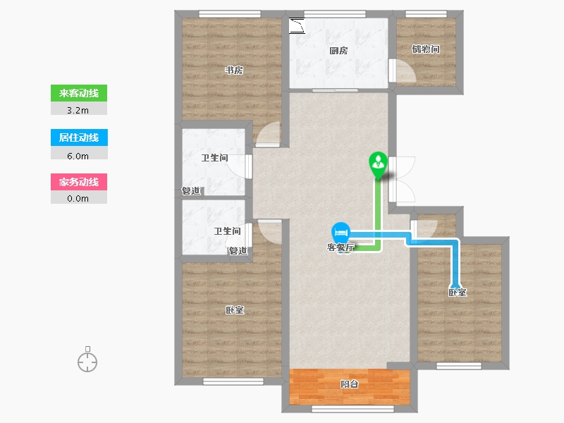 山西省-大同市-悦城·御河十号-98.80-户型库-动静线