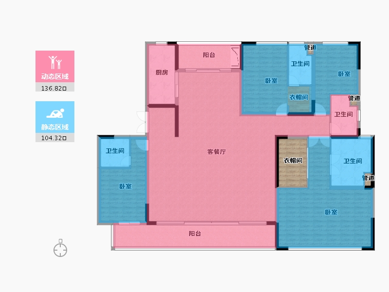 云南省-昆明市-融创九雲府-228.67-户型库-动静分区