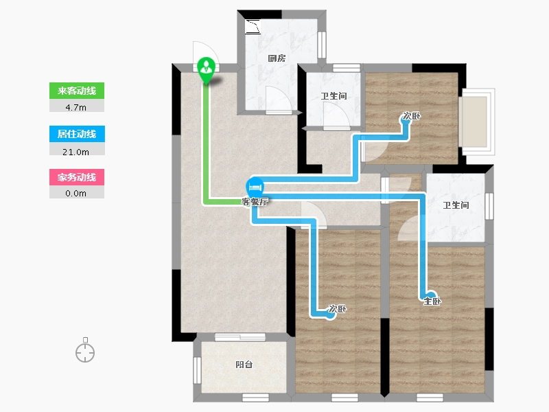 河南省-郑州市-兴港和昌云著-80.72-户型库-动静线