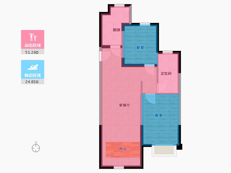 内蒙古自治区-包头市-包头恒大麓山庄园-68.00-户型库-动静分区