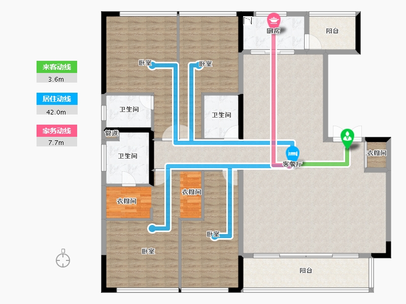 云南省-昆明市-融创九雲府-180.10-户型库-动静线