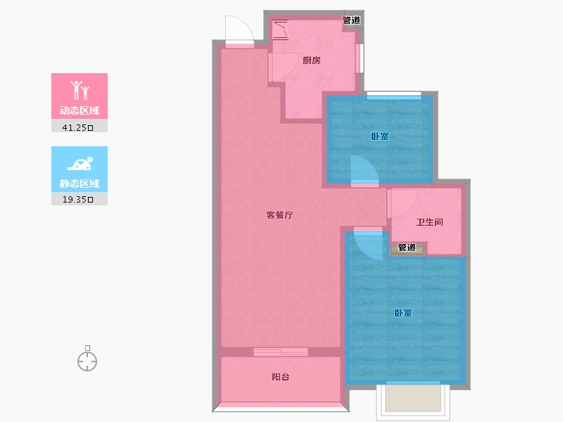 山西省-太原市-太原·龙湖天鉅-53.32-户型库-动静分区