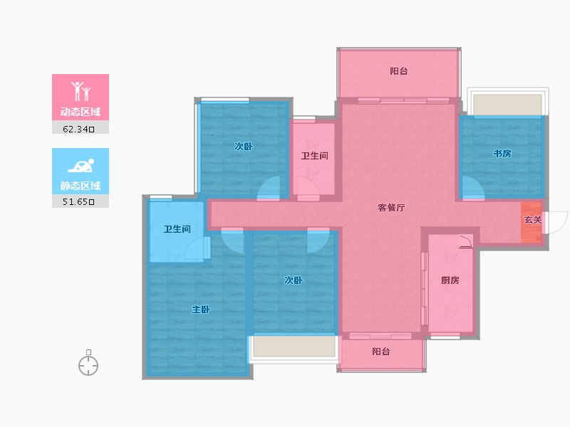 广西壮族自治区-柳州市-彰泰江与城-101.02-户型库-动静分区