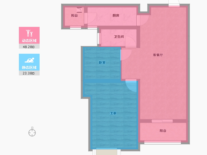 内蒙古自治区-包头市-恒大名都-63.27-户型库-动静分区