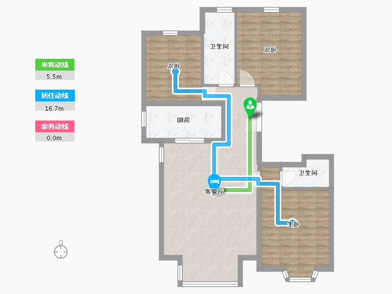 内蒙古自治区-呼和浩特市-城发绿园-91.61-户型库-动静线