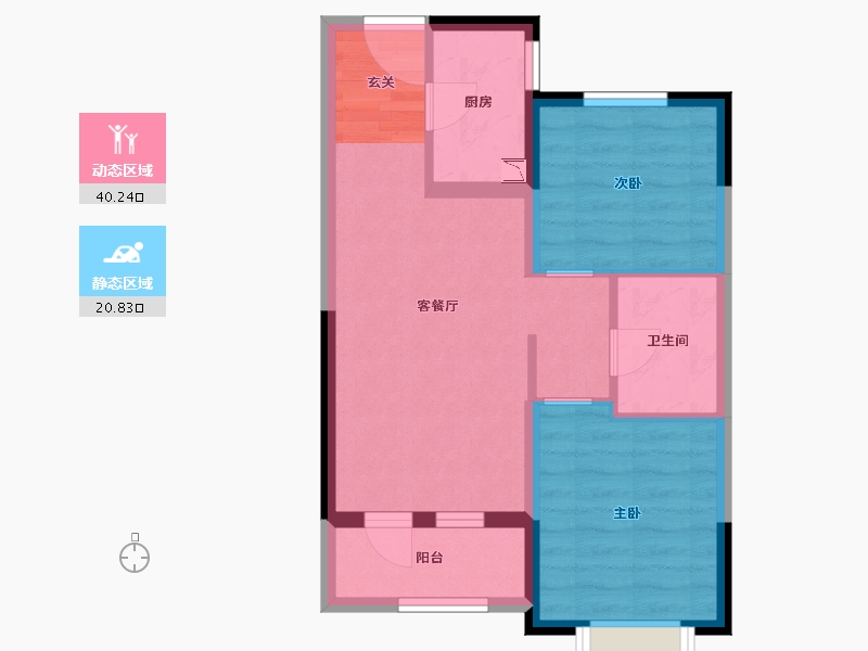 河北省-廊坊市-温泉新都孔雀城-53.76-户型库-动静分区