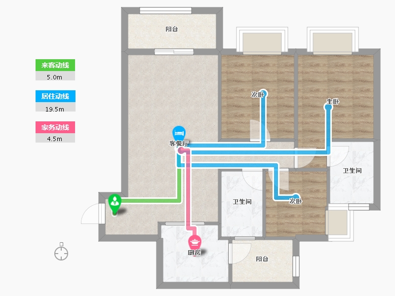 广东省-中山市-敏捷贝斯小镇-76.14-户型库-动静线