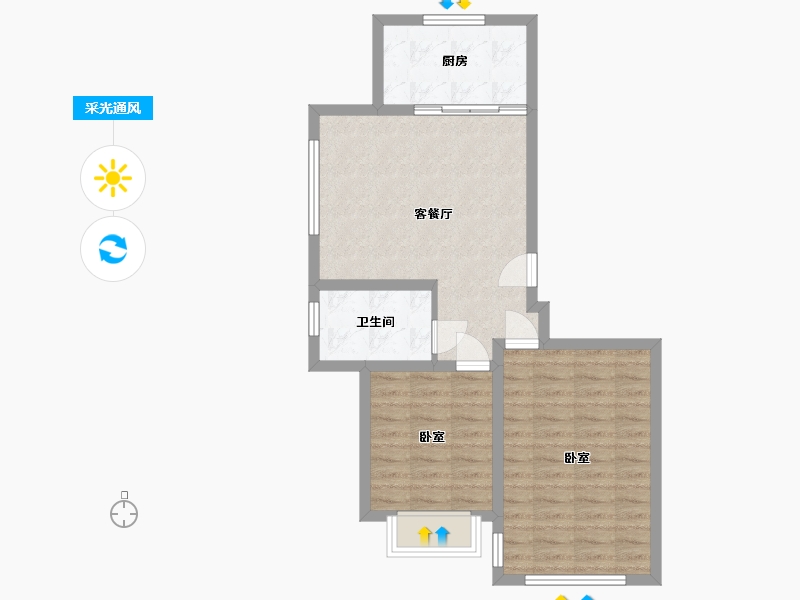 内蒙古自治区-包头市-住建·育华园-62.05-户型库-采光通风