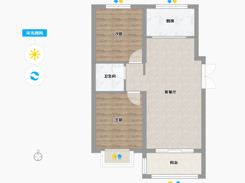 山西省-临汾市-悦尚城-56.09-户型库-采光通风