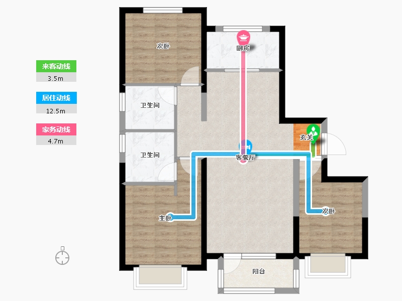 河北省-唐山市-丰南和泓大成府-84.81-户型库-动静线