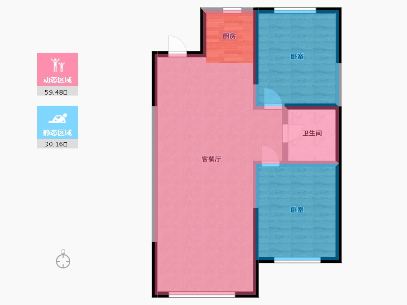 内蒙古自治区-通辽市-华申名都自然城-81.42-户型库-动静分区