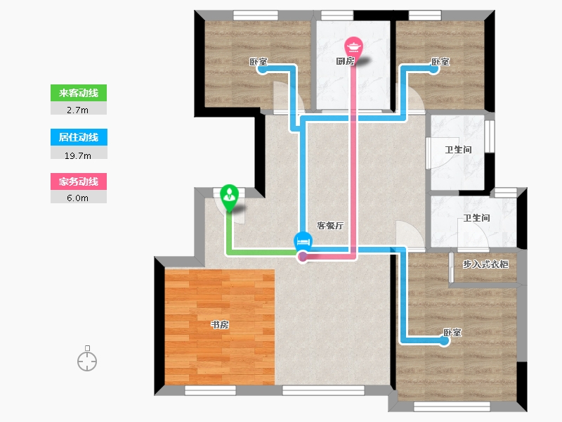 内蒙古自治区-包头市-中海·铂悦公馆-65.71-户型库-动静线