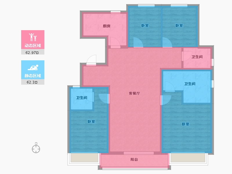 河北省-邢台市-邢台壹号院-111.48-户型库-动静分区