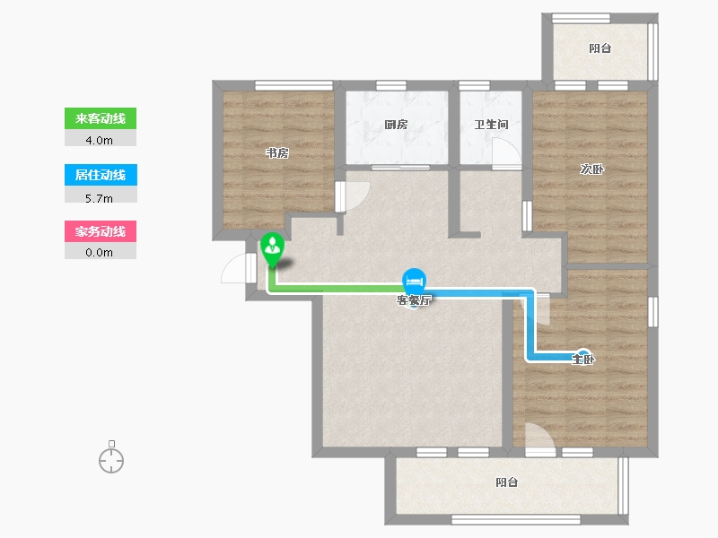 河北省-廊坊市-阿尔卡迪亚廊坊大学城-81.80-户型库-动静线