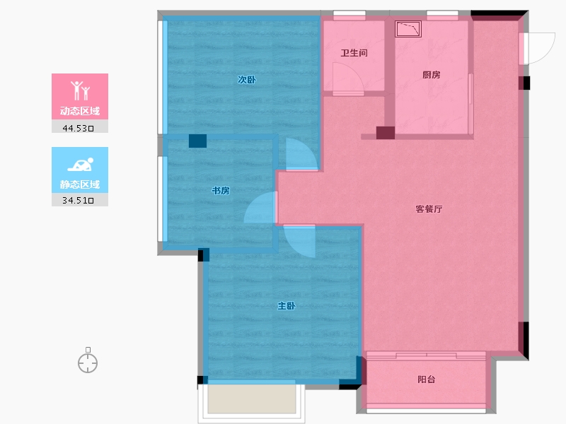 广西壮族自治区-桂林市-漓江大河坊-71.27-户型库-动静分区