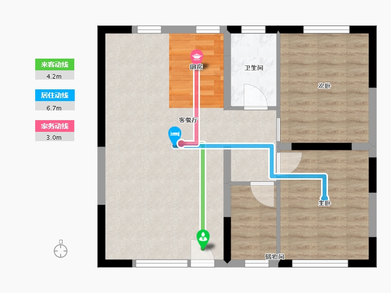 河北省-廊坊市-新绎上水颐园-63.87-户型库-动静线