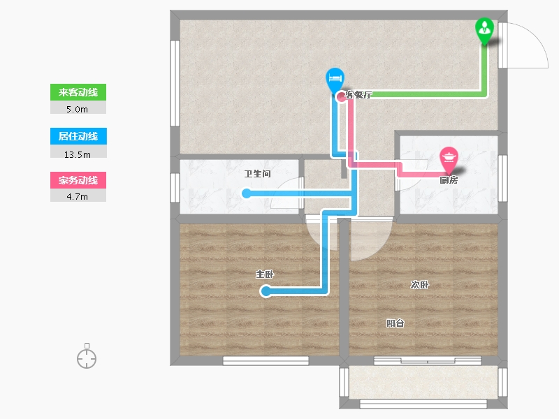 河北省-承德市-金牛山庄牛津郡-71.00-户型库-动静线