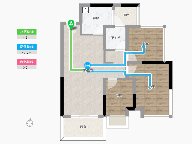 四川省-成都市-川港合作示范园-65.33-户型库-动静线