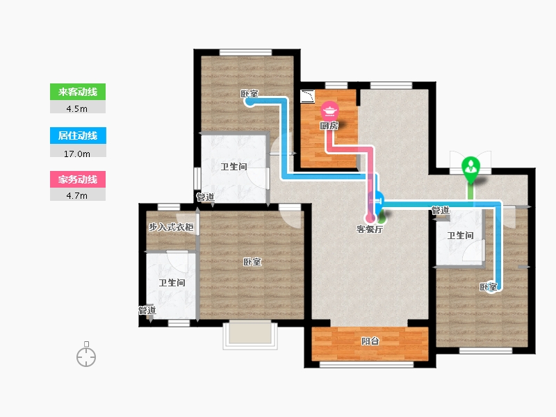 山西省-大同市-建龙平城府-103.33-户型库-动静线