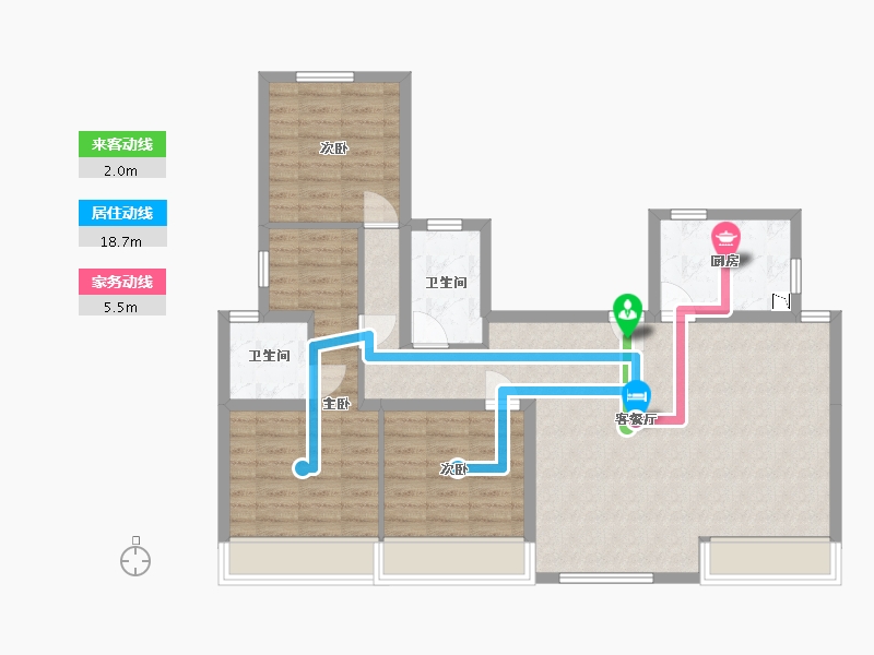 河北省-廊坊市-牛驼温泉孔雀城-90.81-户型库-动静线