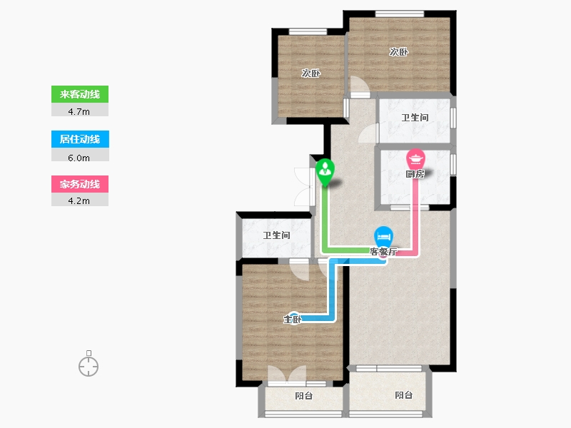 河北省-廊坊市-新绎上水颐园-97.85-户型库-动静线