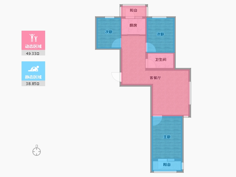 河北省-承德市-金牛山庄牛津郡-78.51-户型库-动静分区