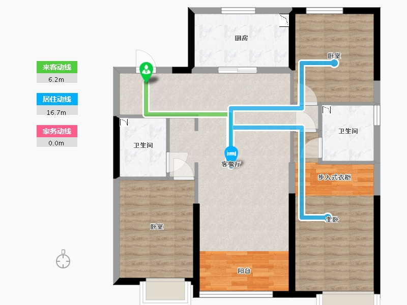 内蒙古自治区-呼和浩特市-呼和浩特恒大珺庭-92.63-户型库-动静线